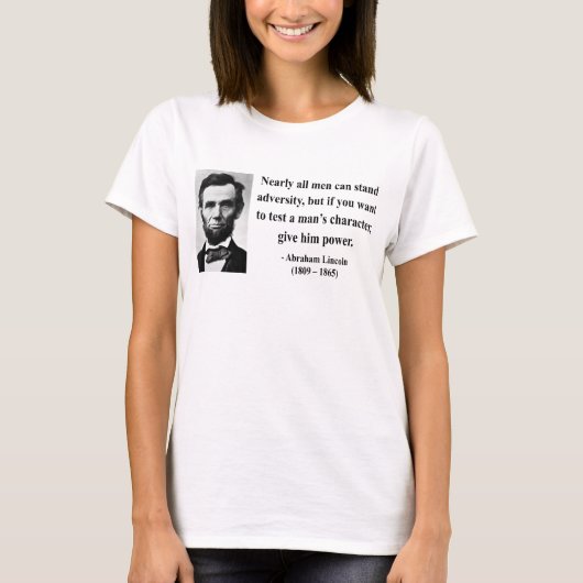 T-shirt Citation 6b d'Abraham Lincoln (Devant)