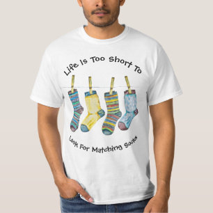 T-shirt Citation À Vie Disant Chaussettes Mignonnes Humour