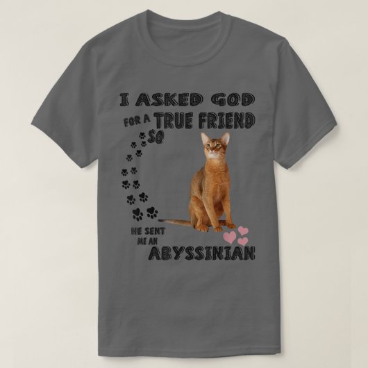 T-shirt Citation Abyssinian Kitty Maman, Impression Papa K (Design devant)
