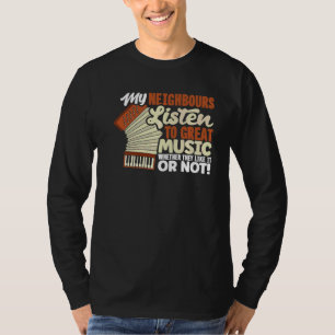 T-shirt Citation Accordioniste Bouton Accordion