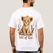 T-shirt Citation adorable Lion Cub Christian Art Faith (Dos)