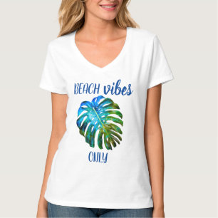 T-shirt Citation Ambiance Plage Tropicale Feuille Monstera