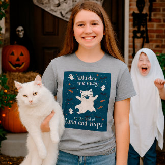 T-shirt Citation amusante du chat fantôme | Chat éffrayant