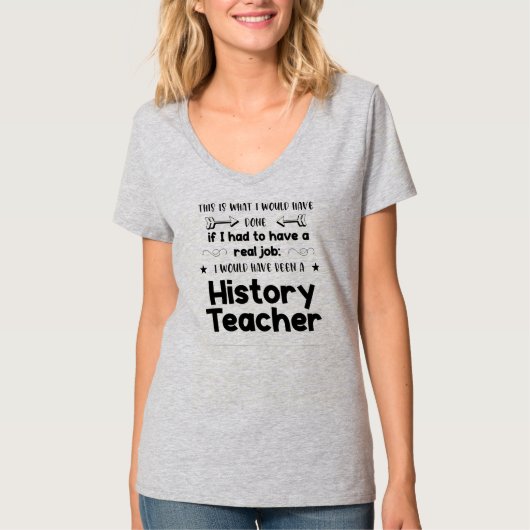 T-shirt Citation amusante Enseignement Histoire Enseignant (Devant)