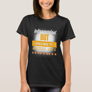 T-shirt Citation Amusante Présentée, Mais Prêt À Discuter