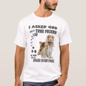 T-shirt Citation anglaise Cocker Spaniel Maman Papa Costum (Devant)