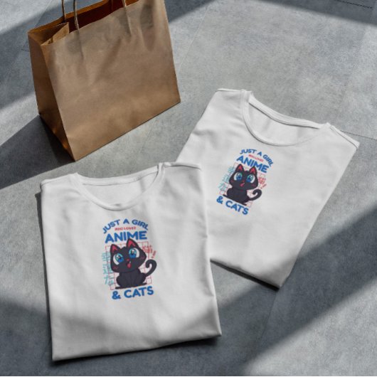 T-shirt Citation Anime Chat Love