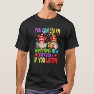 T-shirt Citation Apprentissage Pour Femmes Mignonne Nouvea