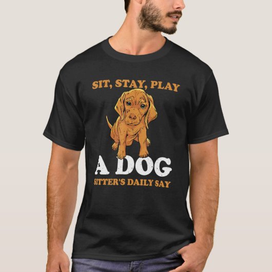 T-shirt Citation Awesome Dog Sitter Pour Animaux De Compag (Devant)