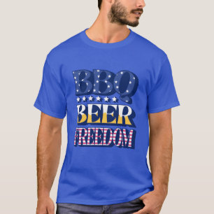 T-shirt Citation barbecue bière liberté citation barbecue