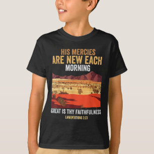 T-shirt Citation Biblique Ses Grâces Sont Nouvelles Chaque