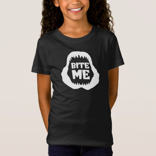 T-Shirt Citation Bite me - Requin Jaws (Devant)