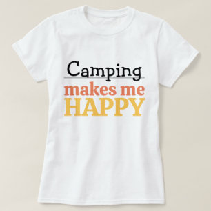 T-shirt Citation Camping Me Fait Heureux Couleur Moderne V