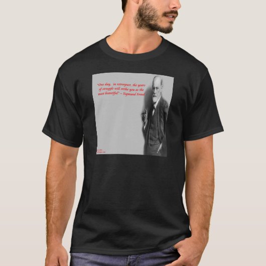 T-shirt Citation célèbre "Lutte" de Sigmund Freud (Devant)