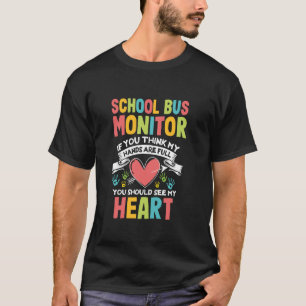 T-shirt Citation Coeur mignon Pilote du moniteur de bus sc