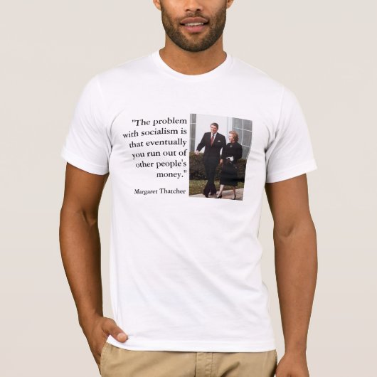 T-shirt Citation conservatrice de Thatcher et de Reagan (Devant)