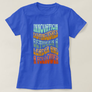 T-shirt Citation créative d'innovation avec texte multicol