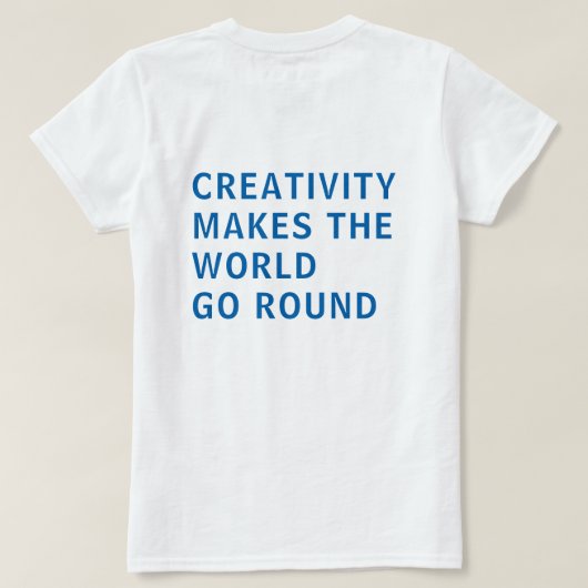 T-shirt Citation créative Typographie bleue Retour Imprime (Design dos)