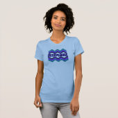 T-shirt Citation d'acceptation en bleu vert violet (Devant entier)