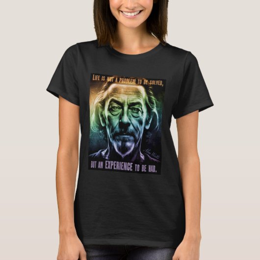 T-shirt Citation d'Alan Watts La vie n'est pas un problème (Devant)