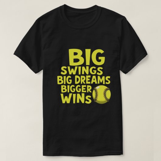 T-shirt Citation d'amant de softball amusant (Design devant)