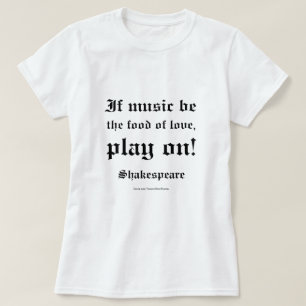 T-shirt Citation d'amour de William Shakespeare L3