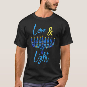 T-shirt Citation d'amour et de lumière de Hanukkah juif Ch