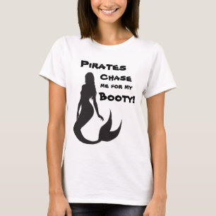 T-shirt Citation d'amusement - les pirates me chassent