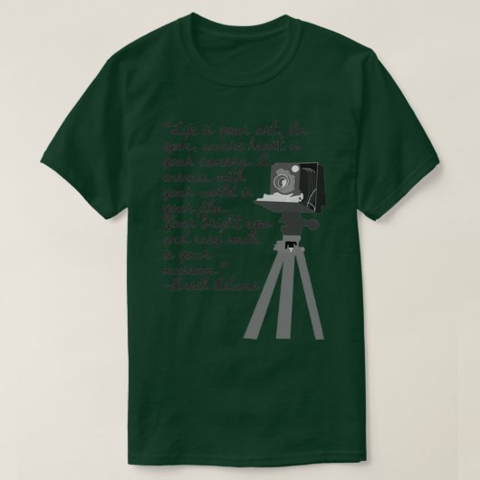 T-shirt Citation d'Ansel Adams  (Design devant)