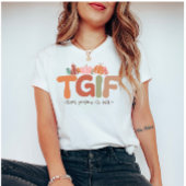 T-shirt Citation d'automne de Boho Retro TGIF