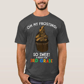 T-shirt Citation de 3e année de retour à l'école Cupcake F