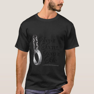 T-shirt Citation de bague de fantasy Gardez-le secret Gard