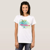 T-shirt Citation de béatitude avec papillons et fleurs (Devant entier)