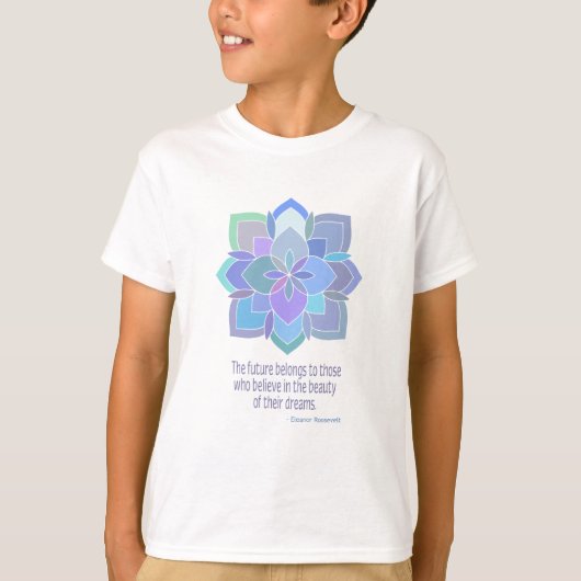 T-shirt Citation de beauté Mandala Roosevelt (Devant)