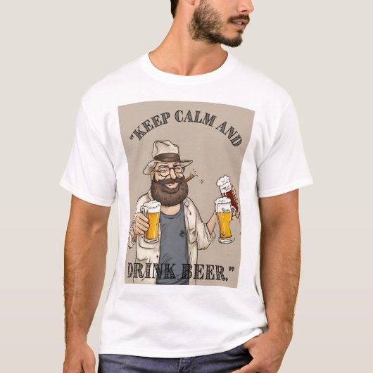 T-shirt Citation de bière (Devant)