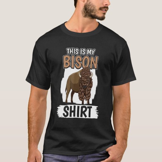 T-shirt Citation De Bisons Wisent This Is My Bison (Devant)