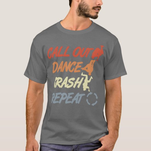 T-shirt Citation de breakdancing vintage (Devant)