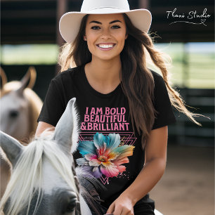 T-shirt Citation de brillante brillante brillante femme in