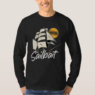 T-shirt Citation de capitaine de voilier et navigation de