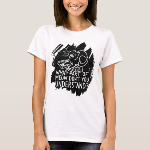 T-shirt Citation de chat amusante Black Splash