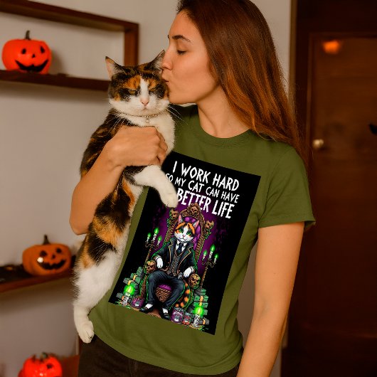 T-shirt Citation de chat drôle éffrayante | Le chat est le