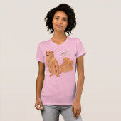 T-shirt Citation de chien de dessin mignonne "Traite-moi b (Devant entier)