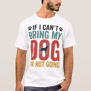 T-shirt Citation de Chien Vintage Vecteur Si Je Ne Peux Pa