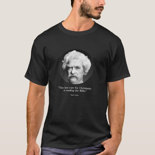 T-shirt Citation de christianisme de Mark Twain (Devant)