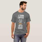 T-shirt Citation de code pour un café de programmeur vinta (Devant entier)