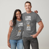 T-shirt Citation de code pour un café de programmeur vinta (Unisexe)