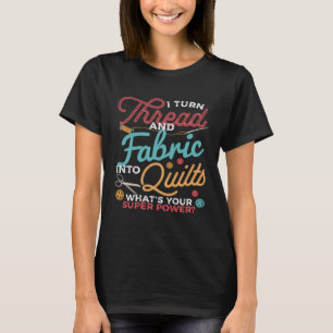 T-shirt Citation de couture de patchwork Citation de coutu