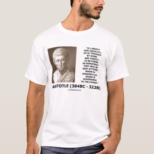 T-shirt Citation de démocratie d'égalité de liberté (Devant)