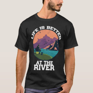 T-shirt Citation de flottage de rivière Vie Camping