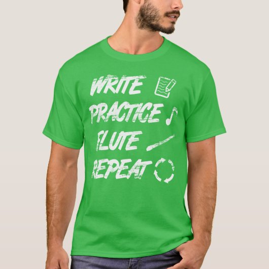 T-shirt Citation de flûte vintage (Devant)